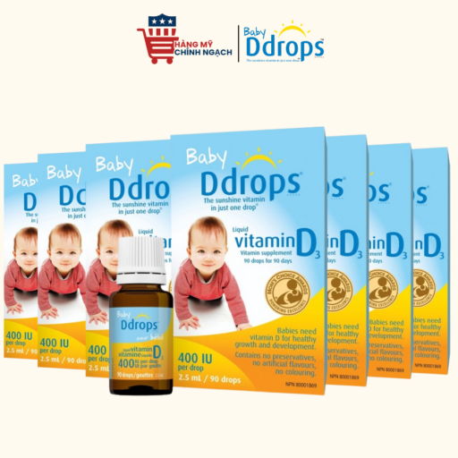 Baby Ddrops Bổ Sung Vitamin D3 Cho Bé Hàm Lượng 400IU - 2,5ml