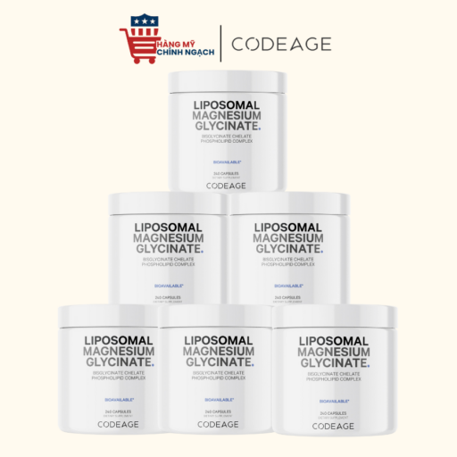 Viên uống Hỗ Trợ Giấc Ngủ Giảm Stress Codeage Liposomal Magnesium Glycinate - 240 Viên