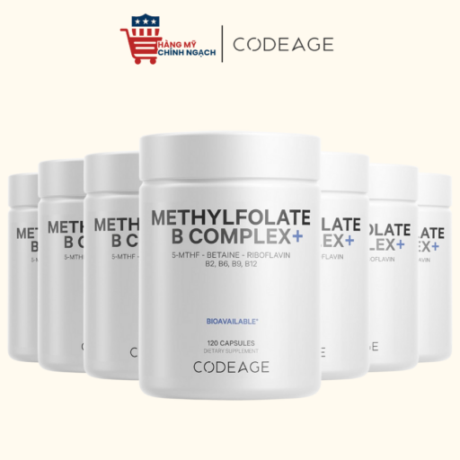 Viên Uống Hỗ Trợ Não Bộ Giảm Căng Thẳng Codeage Methyl B Complex - 120 Viên