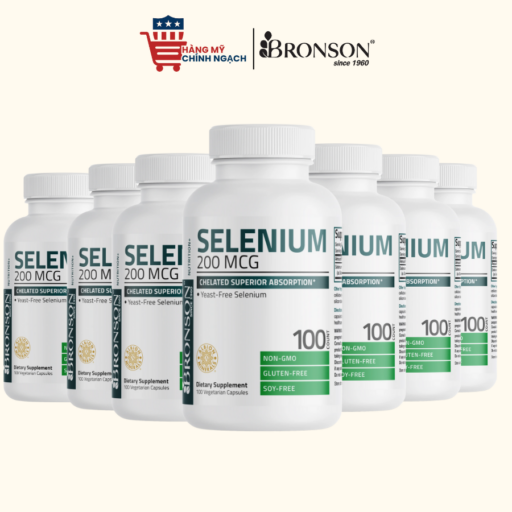 Viên Uống Hỗ Trợ Tuyến Giáp Bronson Selenium 200mcg - 100 Viên