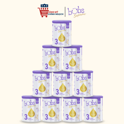 Sữa Bột Cho Bé Đạm A2 Số 3 Dành Cho Bé 12-36 Tháng Bubs Supreme 800g