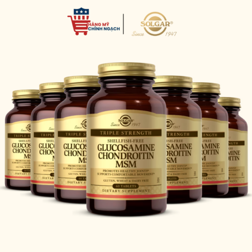 Viên Uống Hỗ Trợ Thái Hóa Khớp Solgar Triple Strength Glucosamine Chondrotin MSM - 60 Viên
