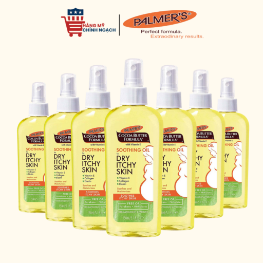 Dầu Dưỡng Làm Dịu Da Khô Căng và Ngứa Rát Khi Mang Thai Palmer's Dry Itchy Skin 150ml