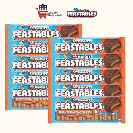 Kẹo Socola Mr.Beast Nhân Bơ Đậu Phộng Béo Ngậy mr.Beast Creamy Peanuts Butter Cups 60g của Mỹ