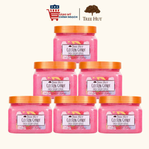 Tẩy Tế Bào Chết Dưỡng Ẩm Tree Hut Cotton Candy Shea Sugar 510g