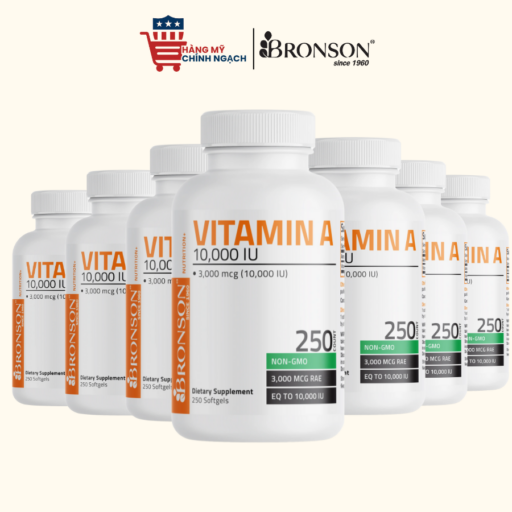 Vitamin A 10,000IU Bronson Hỗ Trợ Tăng Cường Thị Lực Và Niêm Mạc Khỏe Mạnh-250 Viên