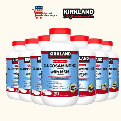 Viên Uống Bổ Sụn Khớp Hỗ Trợ Viêm Khớp Kirkland Signature Glucosamine HCI 1500mg with MSM 375 Viên