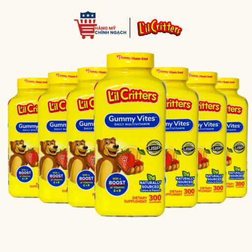 Kẹo Dẻo Vitamin Bổ Sung Cho Trẻ Em Tăng Đề Kháng Hương Trái Cây Lil Critters Gummy Vites 300 Viên3