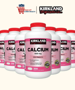 Viên Uống Bổ Sung Canxi Cho Xương Răng Chắc Khỏe Kirkland Signature Calcium 600mg with Vitamin D3 500 Viên