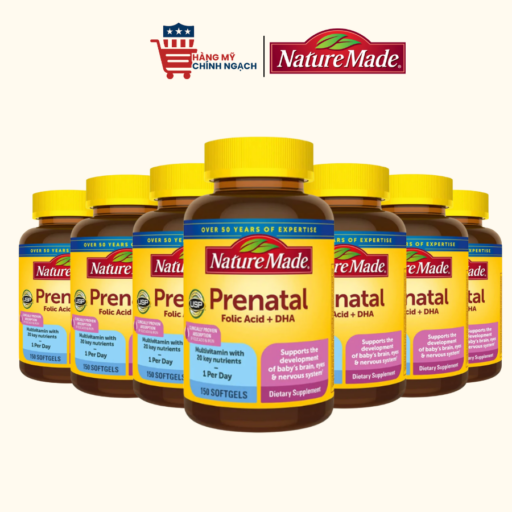 Vitamin Tổng Hợp Cho Mẹ Bầu Naturemade Prenetal Folic Acid +DHA 150 Viên