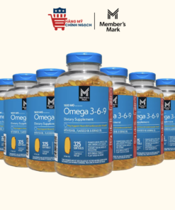 Viên Uống Dầu Cá Cung Cấp Omega-3 Hỗ Trợ Não Bộ và Tim Mạch Member's Mark 325 Viên