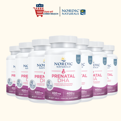 Viên uống DHA bầu Nordic Prenatal DHA 830mg Omega 3 của Mỹ-90 Viên