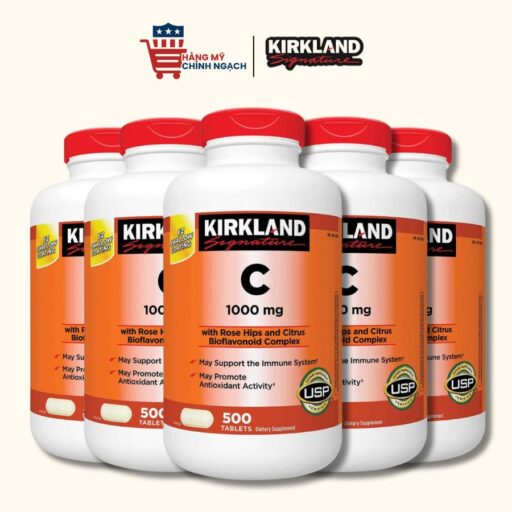 Viên Uống Bổ Sung Vitamin C 1000mg Kirkland hộp 500 viên Chính Hãng của Mỹ