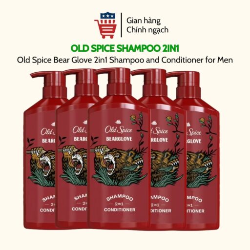 Dầu gội xả 2 trong 1 Old Spice Bearglove 650ml – Nam tính, thơm lâu