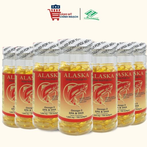 Viên Uống Alaska Deep Sea Fish Oil Omega-3 Nuhealth Hỗ Trợ Tim Mạch, Não Bộ & Chức Năng Xương Khớp