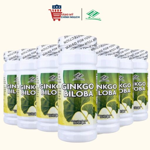 Viên Uống Bổ Não Ginkgo Biloba Nuhealth Giúp Cải Thiện Trí Nhớ, Tăng Cường Tuần Hoàn Máu