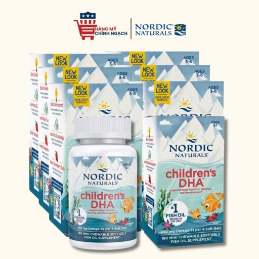 Viên Nhai Bổ Sung DHA Cho Trẻ Nordic Naturals Children’s DHA 250mg 180 Viên