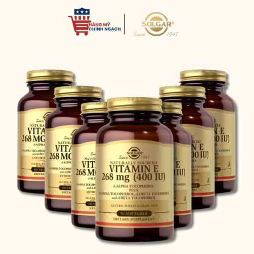 Solgar Vitamin E 400 IU 50 viên – Chống Oxy Hóa, Hỗ Trợ Da & Tim Mạch