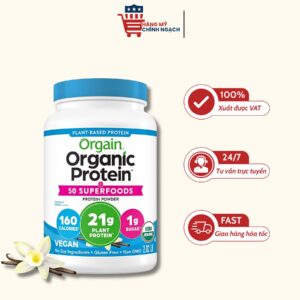 Bột Protein Thực Vật Orgain Organic 918g