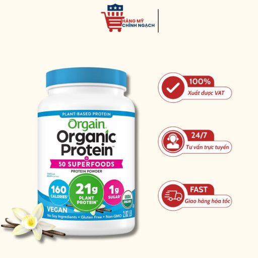 Bột Protein Thực Vật Orgain Organic 918g
