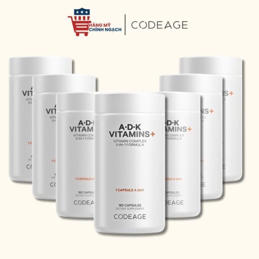 Viên uống Codeage A.D.K Vitamins hỗ trợ xương chắc khỏe – 180 viên