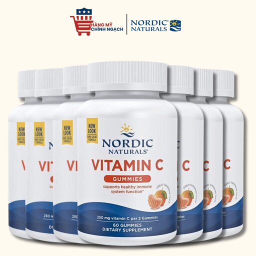 Kẹo Dẻo Vitamin C Nordic Naturals 250mg Hương Quýt – 60 Viên