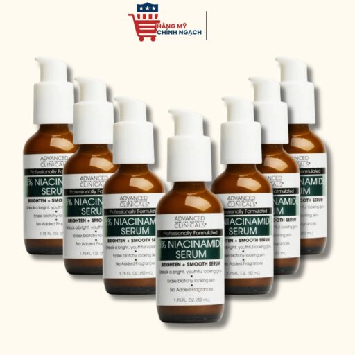 Serum sáng da giảm lỗ chân lông Advanced Clinicals 5% Niacinamide Serum 52ml