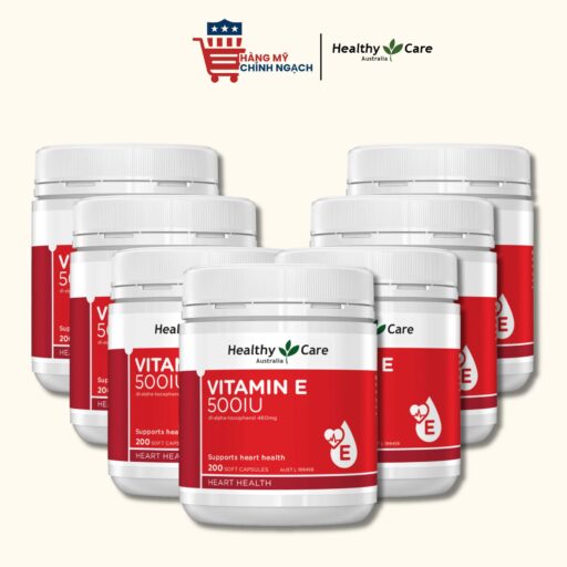 Viên uống hỗ trợ sức khỏe tim mạch Healthy Care Vitamin E 500IU 200 viên