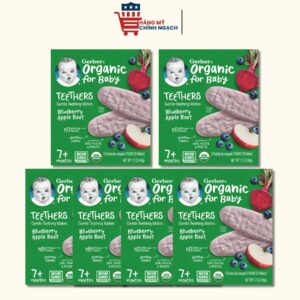 Bánh ăn dặm Gerber Organic Teethers Blueberry Apple Beet 48g