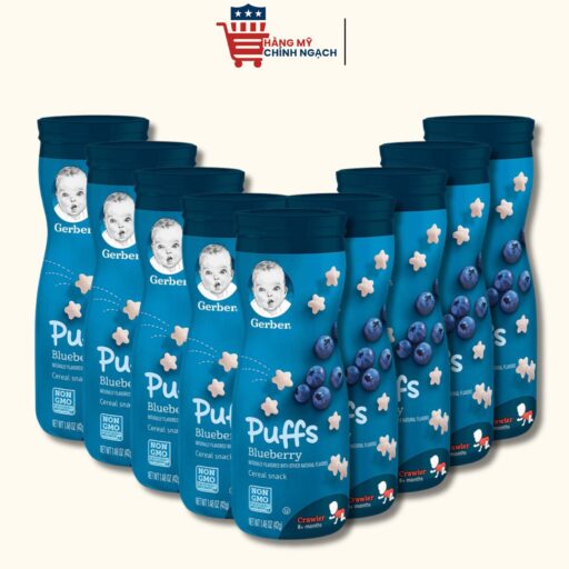 Bánh ăn dặm Gerber Puffs 42g snack ngũ cốc cho bé từ 8 tháng