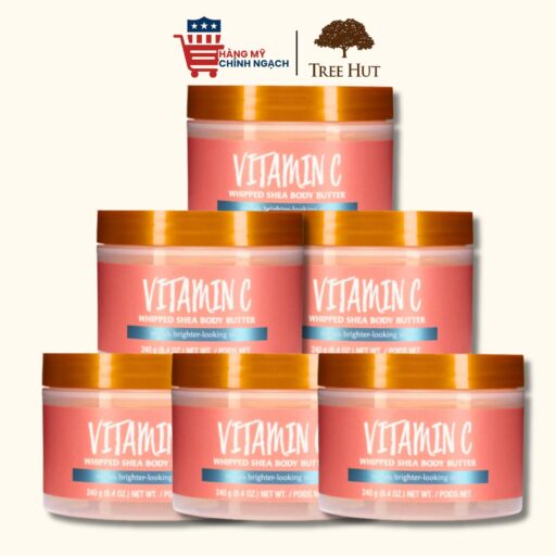 Bơ dưỡng thể dưỡng ẩm da Tree Hut Whipped Shea Body Butter Vitamin C 240g