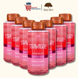 Gel tắm dưỡng thể làm sạch da Tree Hut Strawberry Foaming Gel Wash 532ml