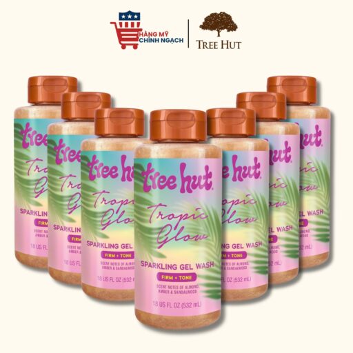 Gel tắm dưỡng thể làm sạch da Tree Hut Tropic Glow Sparkling Gel Wash 532ml