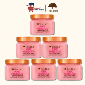 Tẩy tế bào chết cơ thể Tree Hut Shea Sugar Scrub Pink Hibiscus 510g