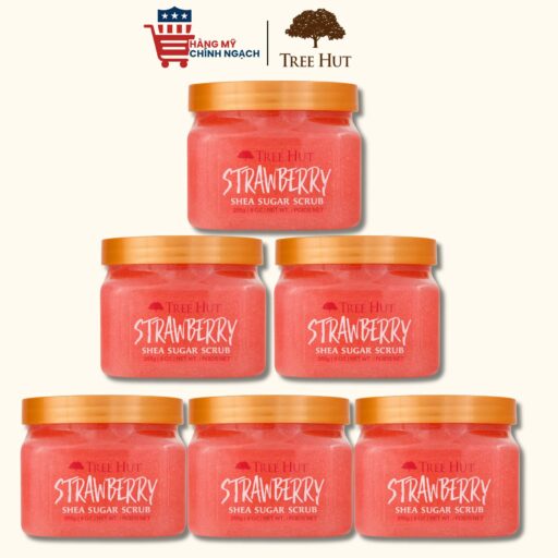 Tẩy tế bào chết cơ thể Tree Hut Strawberry Shea Sugar Scrub 255g