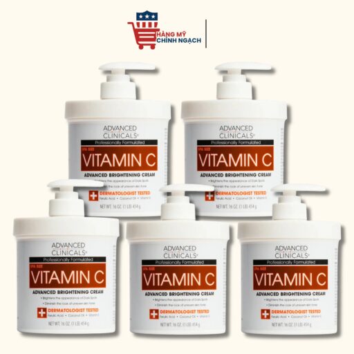 Kem dưỡng sáng da Advanced Clinicals Vitamin C Advanced Brightening Cream 454g