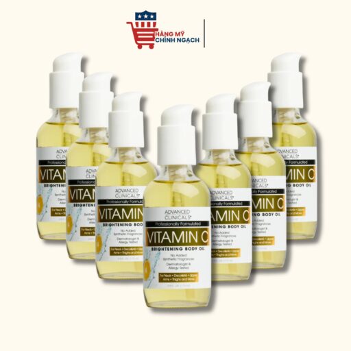 Dầu dưỡng thể sáng da Advanced Clinicals Vitamin C Brightening Body Oil 112ml