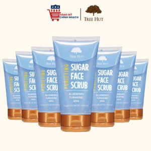 Tẩy Tế Bào Chết Da Mặt Tree Hut Sugar Face Scrub Blueberry Turmeric AHA 210g