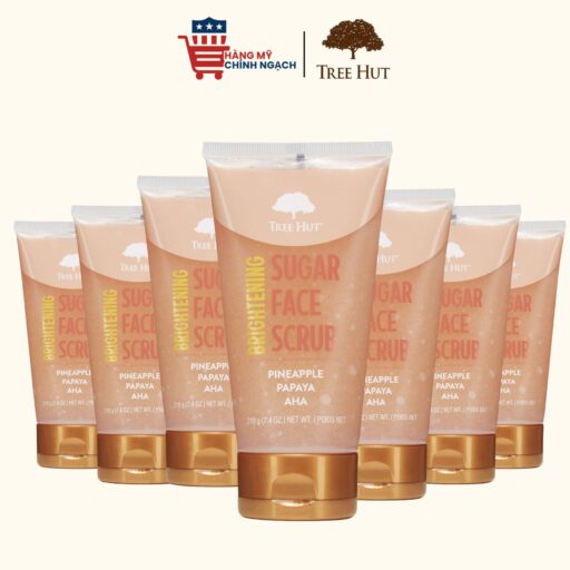 Tẩy Tế Bào Chết Da Mặt Tree Hut Brightening Sugar Face Scrub Pineapple Papaya AHA 210g