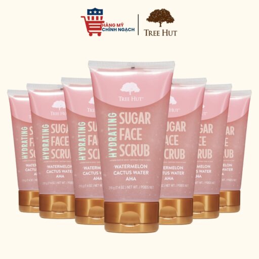 Tẩy Tế Bào Chết Da Mặt Tree Hut Hydrating Sugar Face Scrub Watermelon AHA 210g
