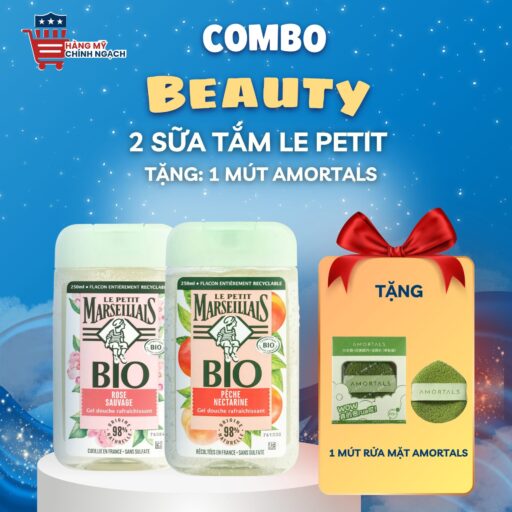 Combo sữa tắm hữu cơ Pháp Le Petit Marseillais