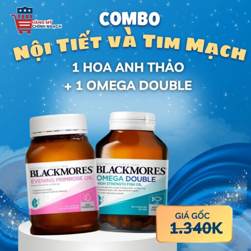 Combo Nội Tiết và Tim Mạch: Hoa Anh Thảo & Omega High Strength