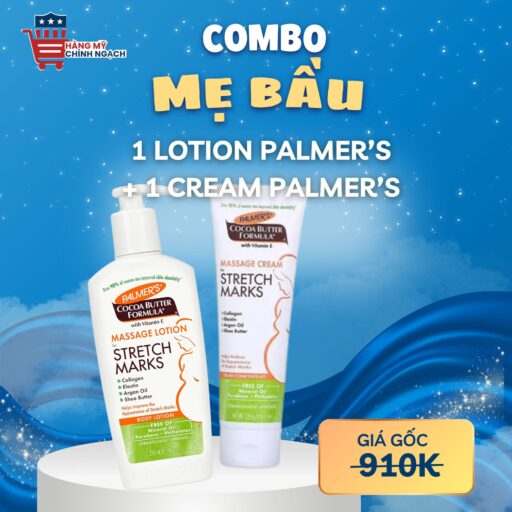 Combo Ngừa Rạn Da Toàn Diện: Palmer’s Lotion & Cream