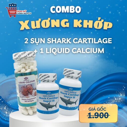 Combo Xương Khớp Chắc Khỏe: Shark Cartilage & Liquid Calcium