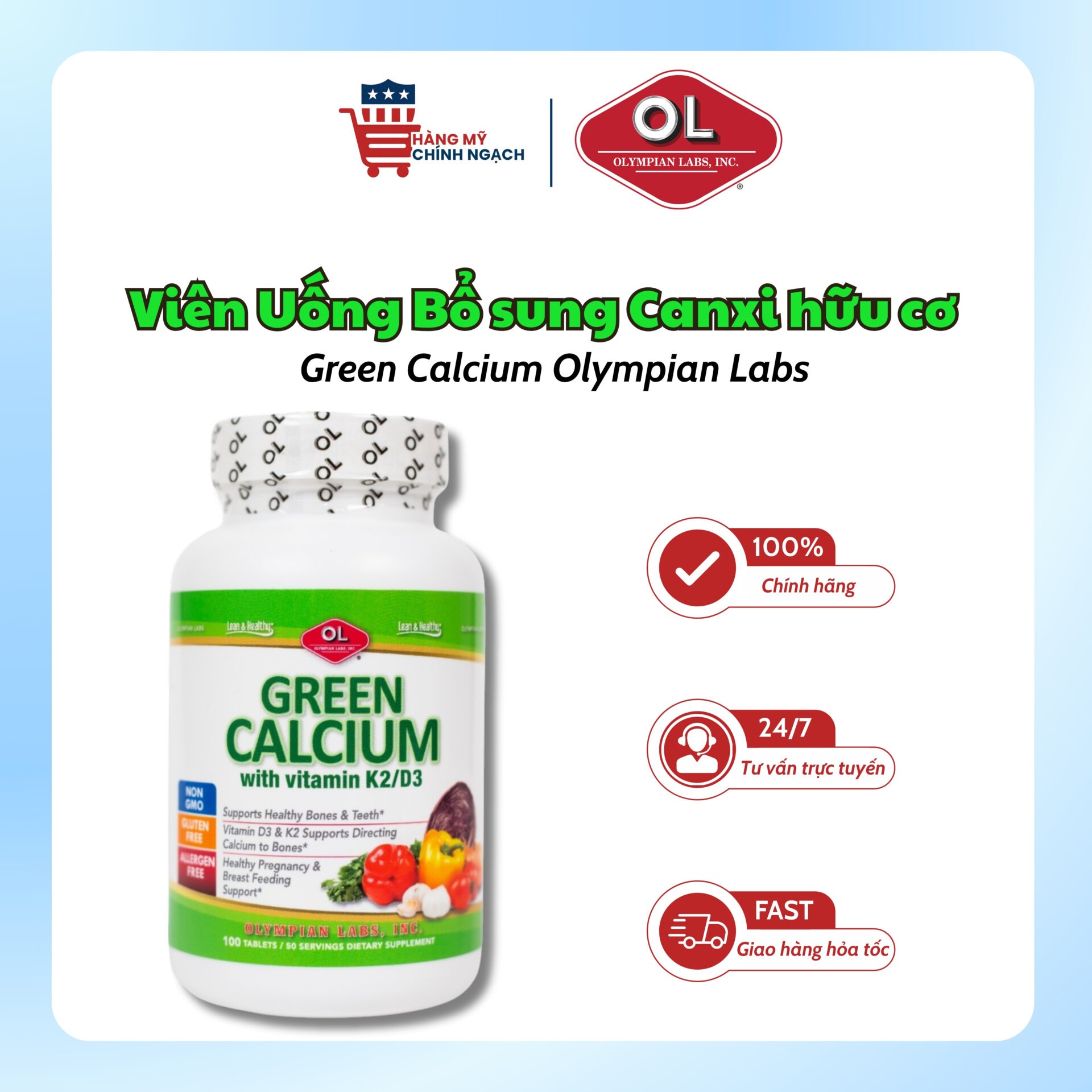Green Calcium – Bổ Sung Canxi Hữu Cơ Cho Cơ Thể