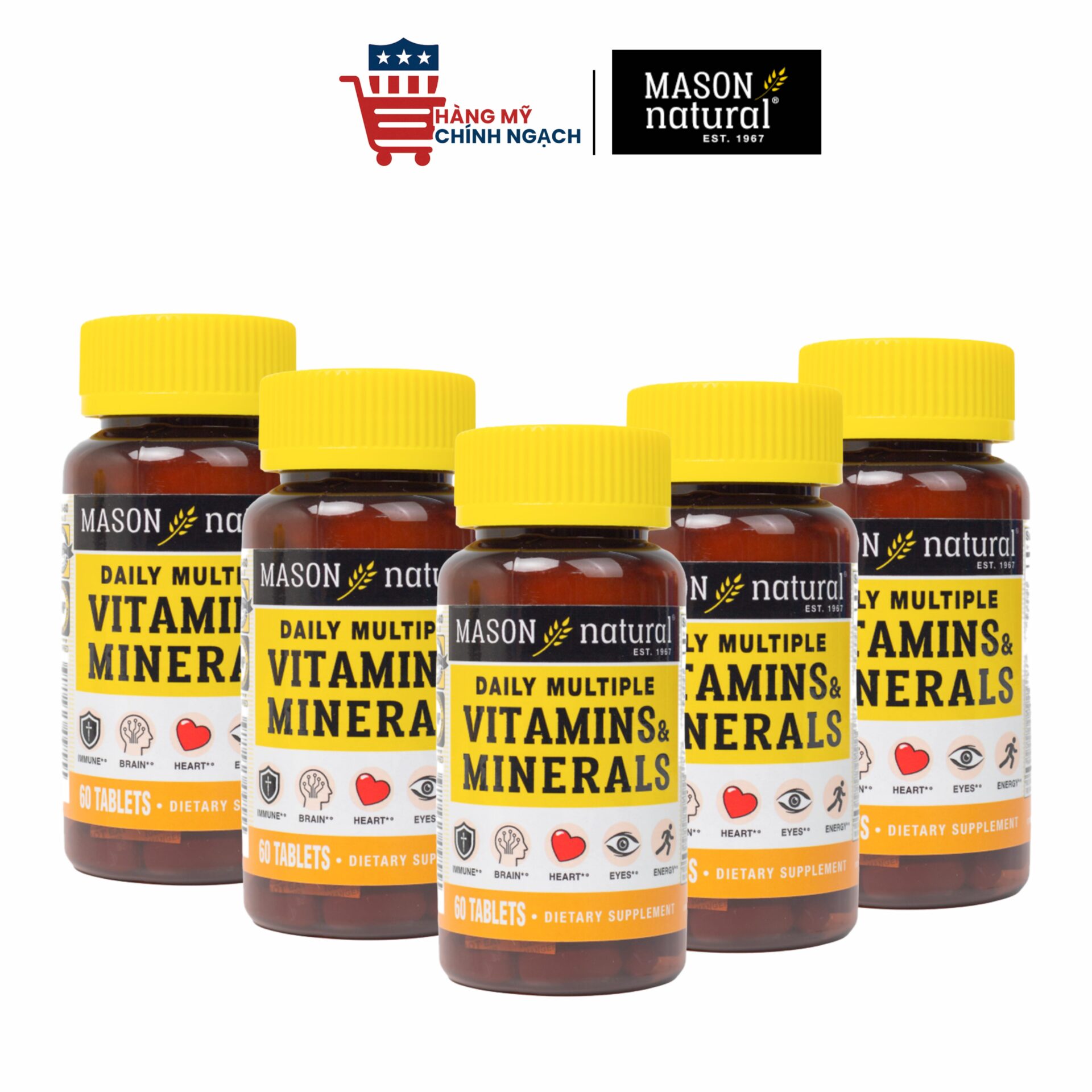 Mason Natural Daily Multiple Vitamins With Minerals - Hỗ Trợ Sức Khỏe Tổng Quát
