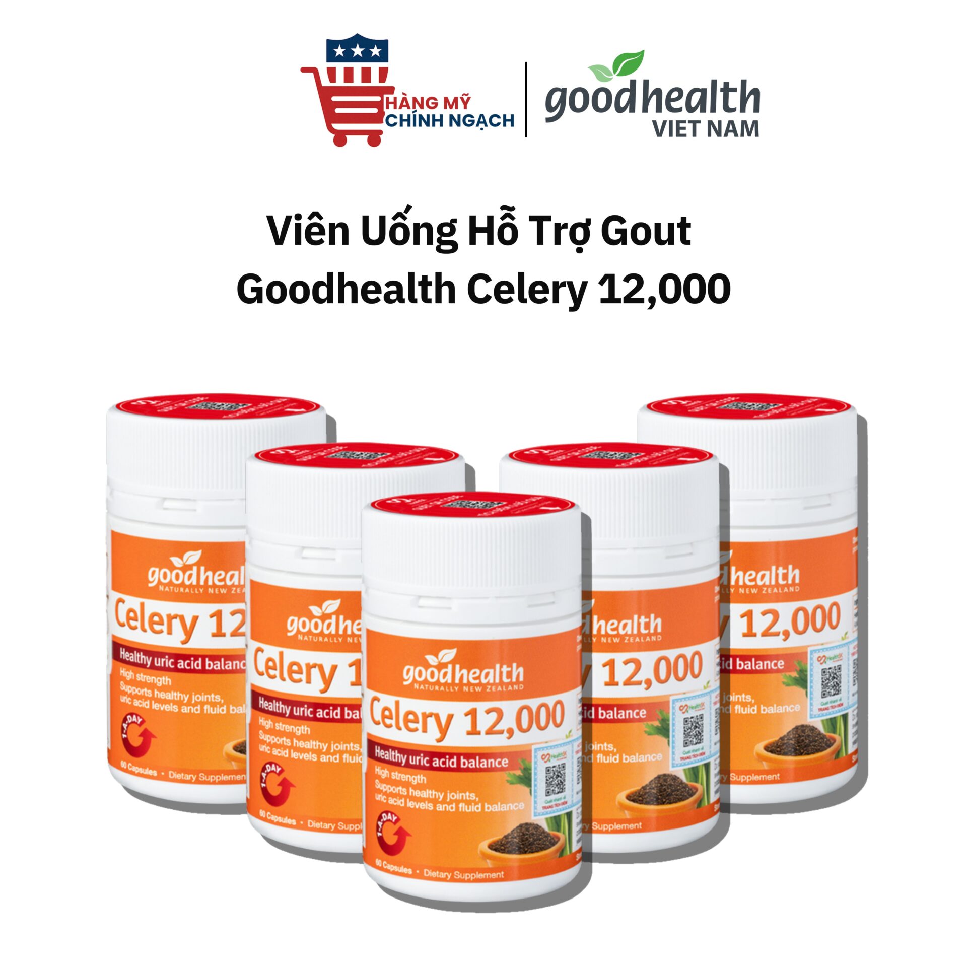 Viên Uống Hỗ Trợ Gout Goodhealth Celery 12,000
