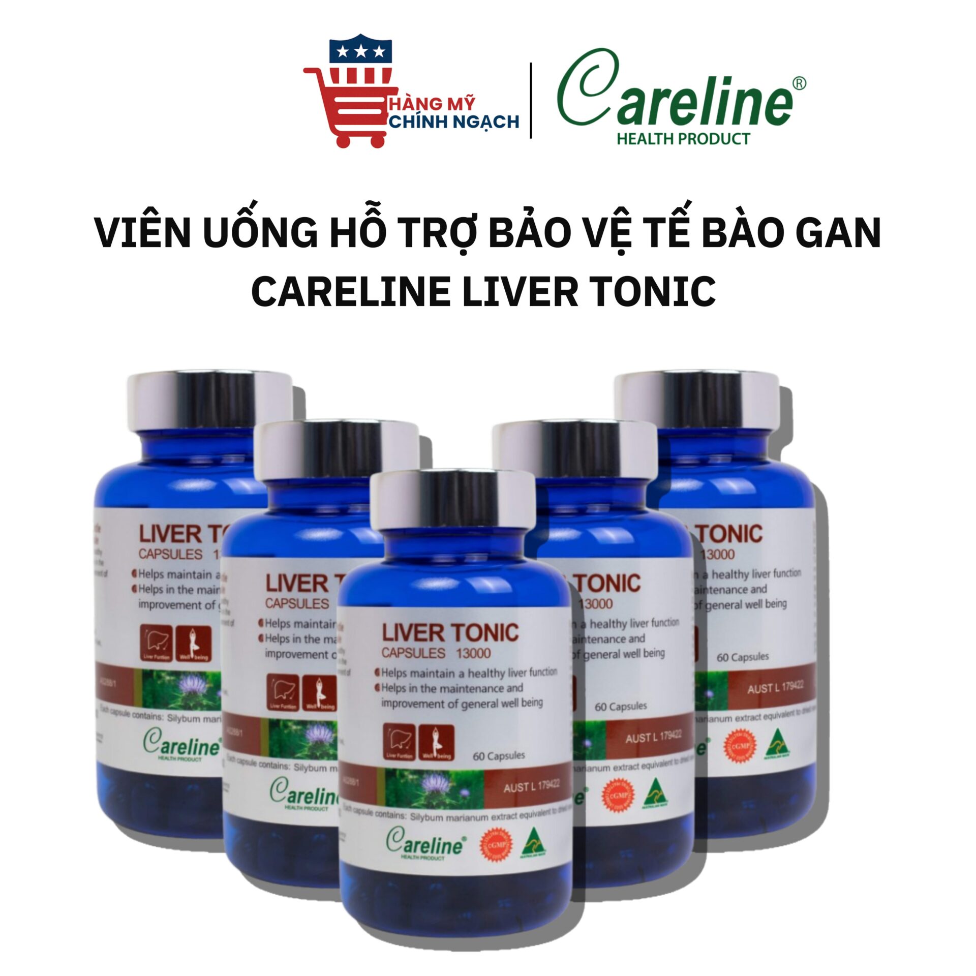 Viên Uống Hỗ Trợ Giải Độc Bảo Vệ Tế Bào Gan Careline Liver Tonic (60 Viên)
