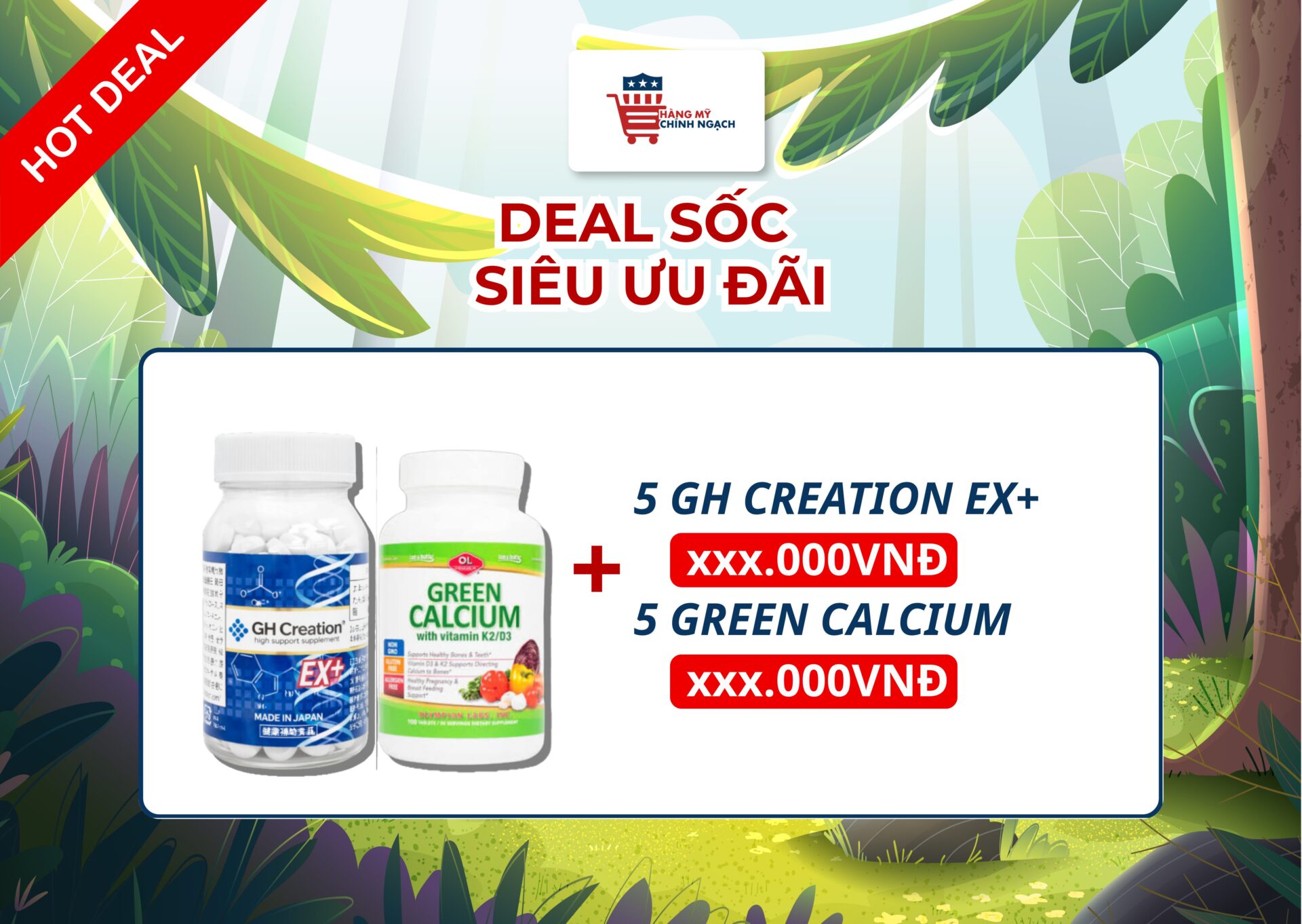 COMBO 5 GH CREATION EX+ + 5 GREEN CALCIUM OL