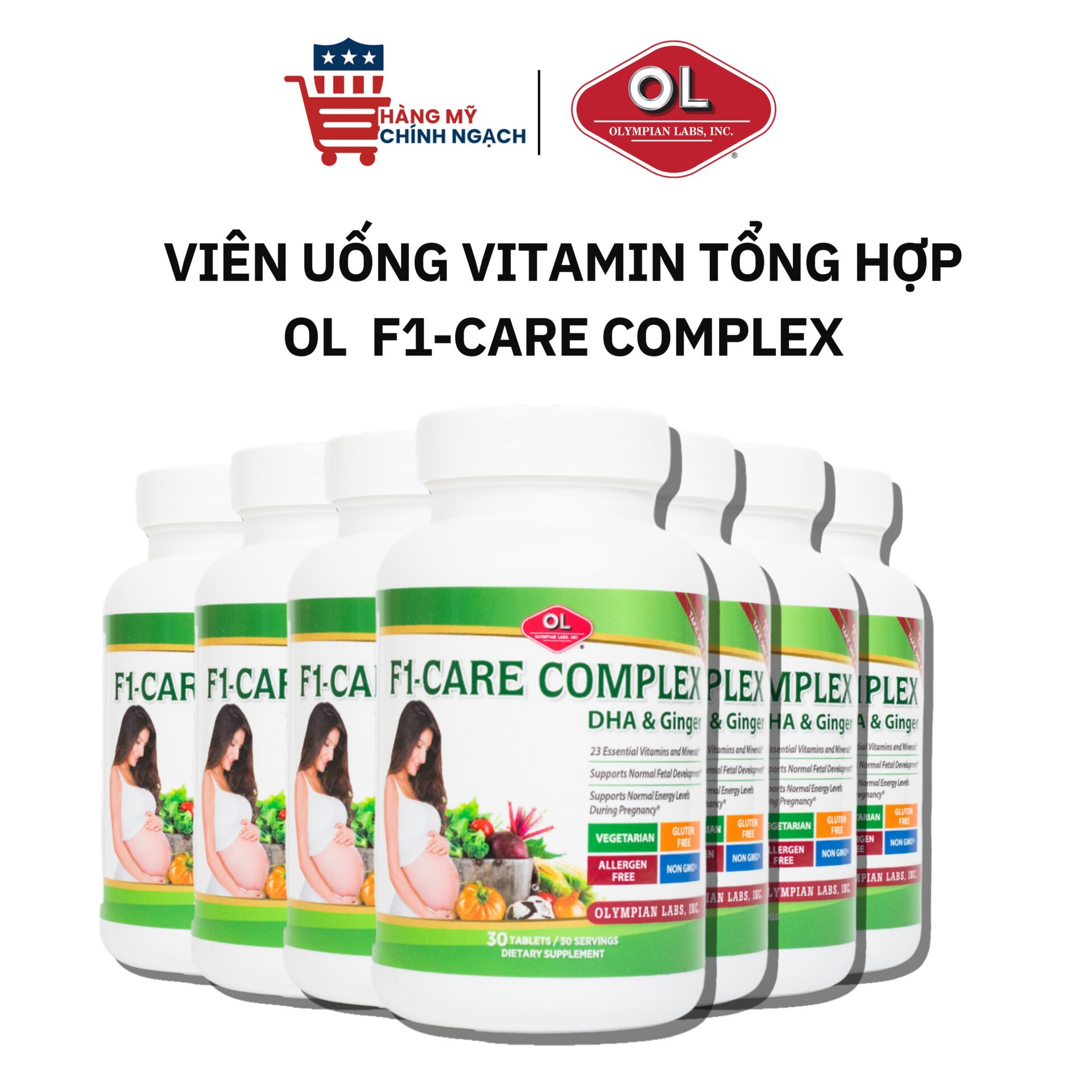 Viên Uống Vitamin Tổng Hợp Cho Bà Bầu Olympian Labs F1-Care Complex (30 Viên)